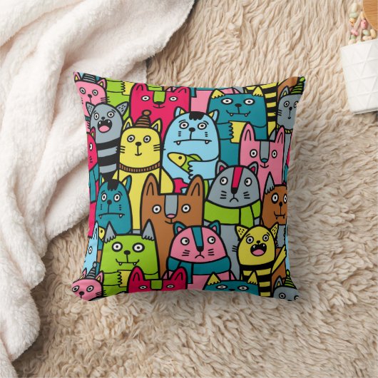 猫と子猫 クッション (ブランケット)