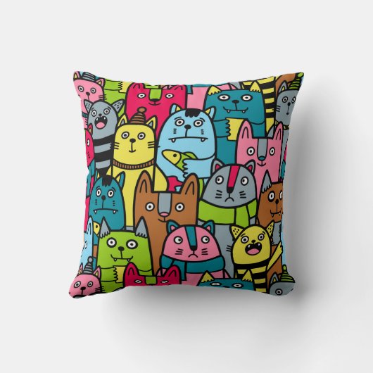 猫と子猫 クッション (裏面)