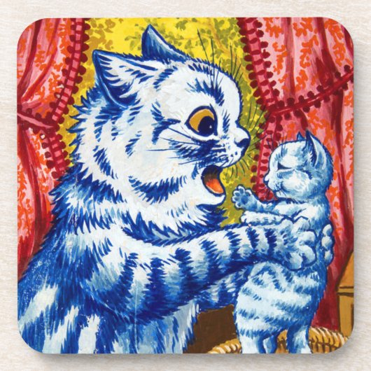 猫と子猫 コースター (正面)