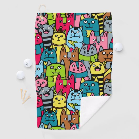 猫と子猫 ゴルフタオル (インサイチュ)