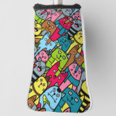 猫と子猫 ゴルフヘッドカバー (回転90)