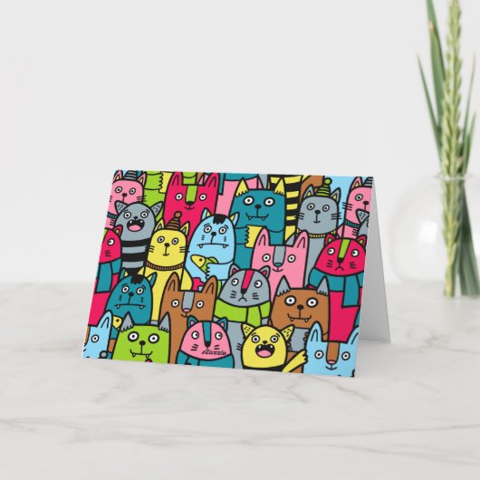 猫と子猫 サンキューカード (裏面)