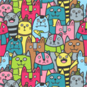 猫と子猫 シール (正面)