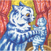猫と子猫 シール (正面)