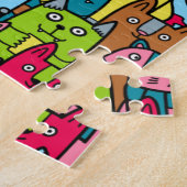 猫と子猫 ジグソーパズル (側面)