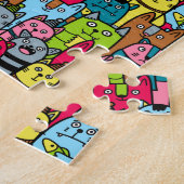 猫と子猫 ジグソーパズル (側面)