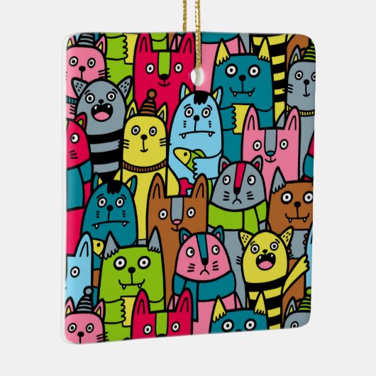 猫と子猫 セラミックオーナメント (右)