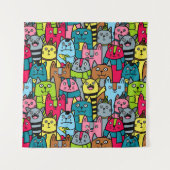 猫と子猫 タペストリー (正面)