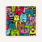 猫と子猫 ノートブック (正面)