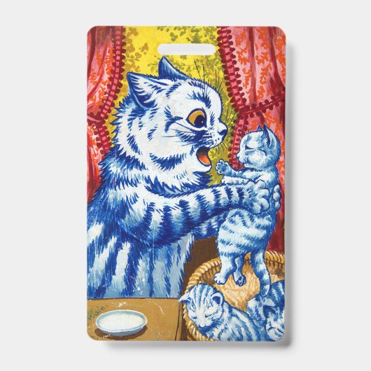 猫と子猫 バッジ (正面)