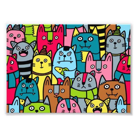 猫と子猫 フォトプリント            (正面)