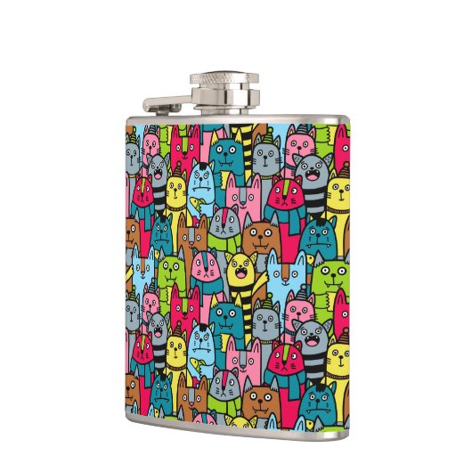 猫と子猫 フラスク (左)