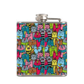 猫と子猫 フラスク (裏面)