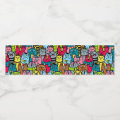 猫と子猫 ペットボトルラベル (シングルラベル)