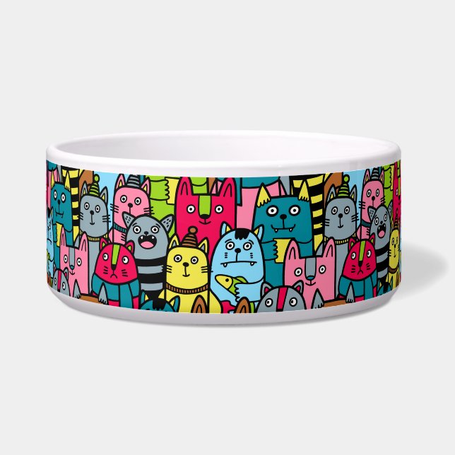 猫と子猫 ボウル (正面)