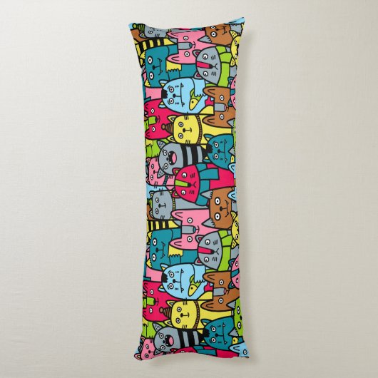 猫と子猫 ボディピロー (裏面 (縦))