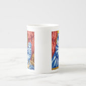 猫と子猫 ボーンチャイナマグカップ (正面)