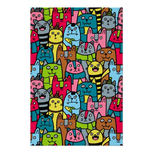 猫と子猫 ポスター (正面)