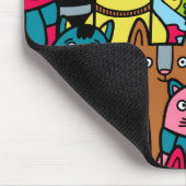 猫と子猫 マウスパッド (コーナー)