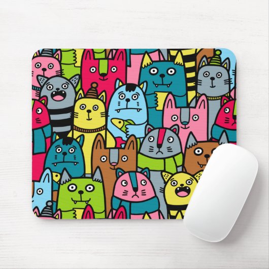 猫と子猫 マウスパッド (マウス)