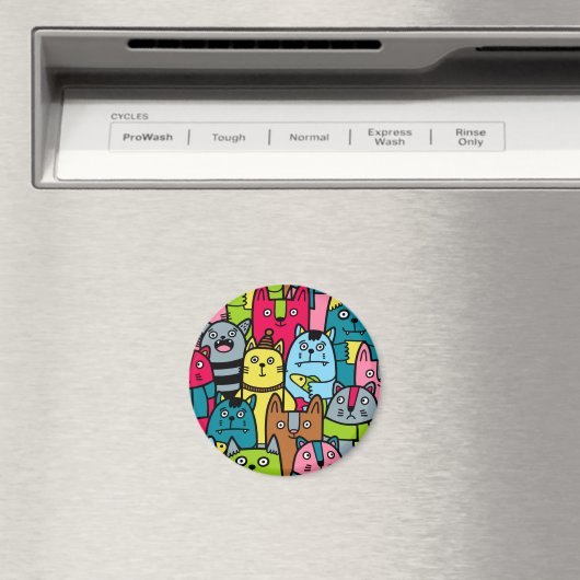 猫と子猫 マグネット (インサイチュ (食洗機))