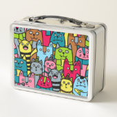 猫と子猫 メタルランチボックス (裏面)