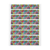 猫と子猫 ラップアラウンドラベル (シート)