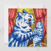 猫と子猫 招待状 (正面)