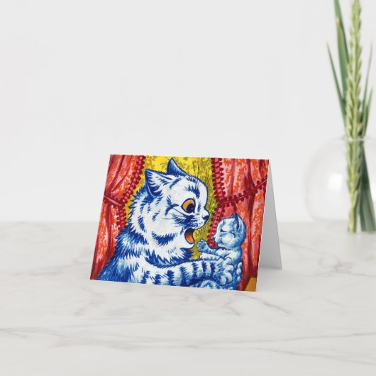 猫と子猫 招待状 (正面)