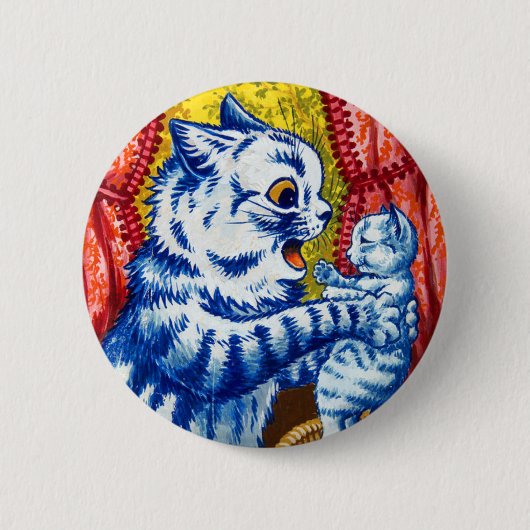 猫と子猫 缶バッジ (正面)