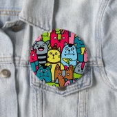 猫と子猫 缶バッジ (インサイチュ)