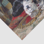 猫と子猫・ Henriette Ronner-Knip (1821-1909) 薄葉紙 (詳細)