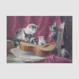 猫と子猫・ Henriette Ronner-Knip (1821-1909) 薄葉紙