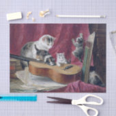 猫と子猫・ Henriette Ronner-Knip (1821-1909) 薄葉紙 (クラフト)