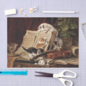 猫と子猫・ Henriette Ronner-Knip (1821-1909) 薄葉紙 (クラフト)