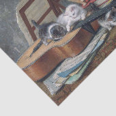 猫と子猫・ Henriette Ronner-Knip (1821-1909) 薄葉紙 (詳細)