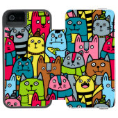 猫と子猫 INCIPIO iPhoneウォレットケース (フォリオ Open)