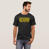 猫と家にいたい派 4 Tシャツ (正面フル)