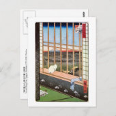 猫と富士山,広重猫と山富士,広重 ポストカード (正面/裏面)