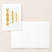 猫と影 箔カード (ディスプレー)