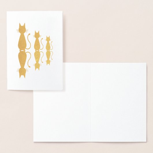 猫と影 箔カード (ディスプレー)