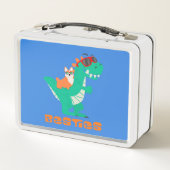 猫と恐竜に手を出す メタルランチボックス (裏面)