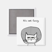 猫と恥の円錐-猫のおもしろい磁石 マグネット (正面/裏面)