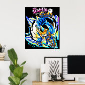 猫と戦う ポスター (ホームオフィス)