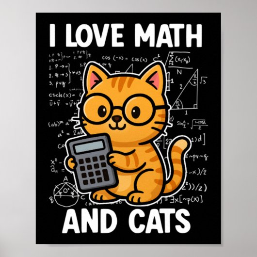 猫と数学が好き ポスター (正面)