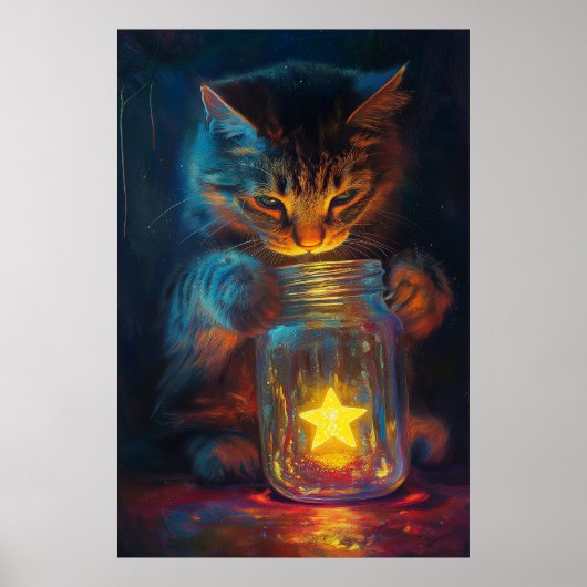 猫と星　自由を待つ夢 ポスター (正面)