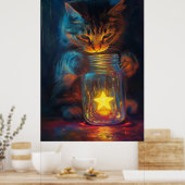 猫と星　自由を待つ夢 ポスター (キッチン)