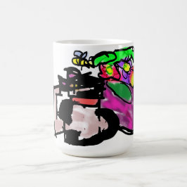 猫と春の花 コーヒーマグカップ