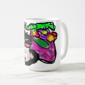 猫と春の花 コーヒーマグカップ (正面右)