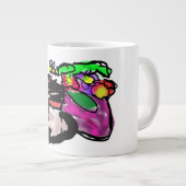 猫と春の花 ジャンボコーヒーマグカップ (正面右)